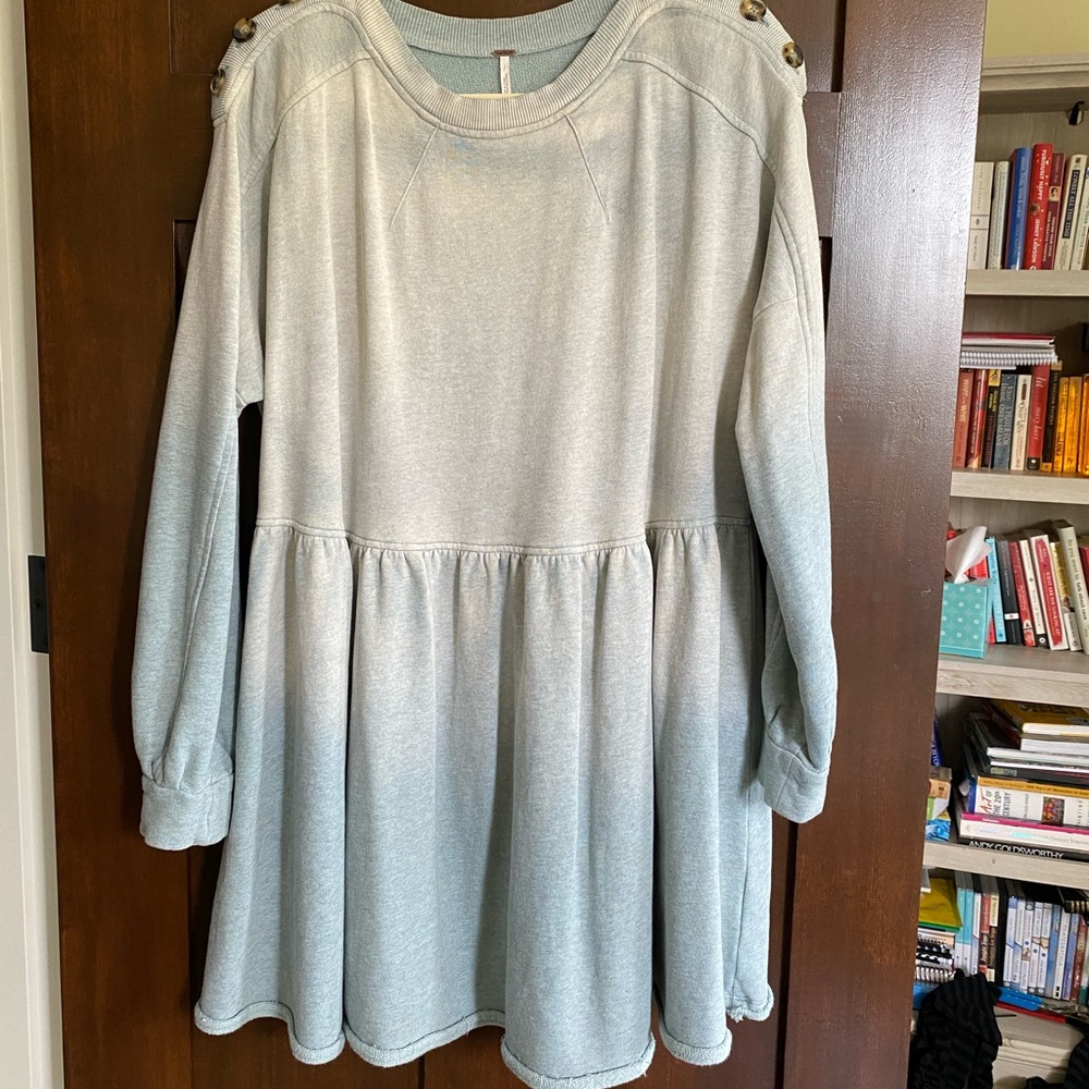 Free People faded blue sweatshirt dress size XS
